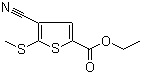 structure of CAS# 116170-84-4, Ethyl 4-cyano-5-(methylthio)thiophene-2-carboxylate