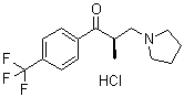 CAS # 116287-13-9, Lanperisone hydrochloride, NK 433, (2R)-2-Methyl-3-(1-pyrrolidinyl)-1-[4-(trifluoromethyl)phenyl]-1-propanone hydrochloride