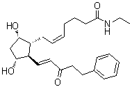 CAS # 1163135-96-3, 15-ketobimatoprost, (5Z)-7-[(1R,2R,3R,5S)-3,5-Dihydroxy-2-[(1E)-3-oxo-5-phenyl-1-penten-1-yl]cyclopentyl]-N-ethyl-5-heptenamide