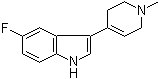 structure of CAS# 116480-54-7, 5-Fluoro-3-(1-methyl-1,2,3,6-tetrahydro-4-pyridinyl)-1H-indole