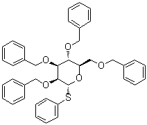 structure of CAS# 116501-53-2, 苯基 2,3,4,6-四-O-(苯基甲基)-1-硫代-alpha-D-吡喃甘露糖苷