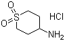 structure of CAS# 116529-31-8, 4-Aminotetrahydro-2H-thiopyran 1,1-dioxide hydrochloride