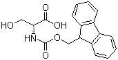 structure of CAS# 116861-26-8, N-[(9H-Fluoren-9-ylmethoxy)carbonyl]-D-serine