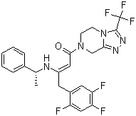 CAS 登录号：1169707-29-2, (2Z)-1-[5,6-二氢-3-(三氟甲基)-1,2,4-三唑并[4,3-a]吡嗪-7(8H)-基]-3-[[(1R)-1-苯乙基]氨基]-4-(2,4,5-三氟苯基)-2-丁烯-1-酮