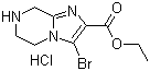 structure of CAS# 1170568-70-3, 3-溴-5,6,7,8-四氢咪唑并[1,2-a]吡嗪-2-羧酸乙酯盐酸盐