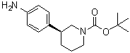structure of CAS# 1171197-20-8, (3S)-3-(4-氨基苯基)-1-哌啶羧酸叔丁酯