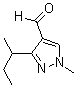 structure of CAS# 1172893-08-1, 1-甲基-3-(1-甲基丙基)-1H-吡唑-4-甲醛