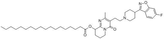 CAS # 1172995-13-9, Paliperidone Impurity B, [3-[2-[4-(6-fluoro-1,2-benzoxazol-3-yl)piperidin-1-yl]ethyl]-2-methyl-4-oxo-6,7,8,9-tetrahydropyrido[1,2-a]pyrimidin-9-yl] octadecanoate