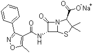 structure of CAS# 1173-88-2, Oxacillin sodium salt