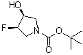 structure of CAS# 1174020-49-5, (3R,4S)-3-Fluoro-4-hydroxy-1-pyrrolidinecarboxylic acid 1,1-dimethylethyl ester