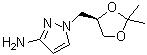 structure of CAS# 1174231-07-2, 1-[[(4R)-2,2-二甲基-1,3-二氧杂环戊烷-4-基]甲基]-1H-吡唑-3-胺