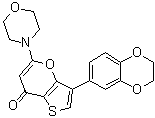 structure of CAS# 1174428-47-7, 3-(2,3-二氢-1,4-苯并二恶英-6-基)-5-(4-吗啉基)-7H-噻吩并[3,2-b]吡喃-7-酮