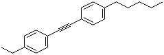structure of CAS# 117923-34-9, 1-Ethyl-4-[2-(4-n-hexylphenyl)ethynyl]benzene
