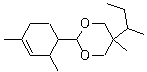 structure of CAS# 117933-89-8, 2-(2,4-Dimethyl-3-cyclohexen-1-yl)-5-methyl-5-(1-methylpropyl)-1,3-dioxane