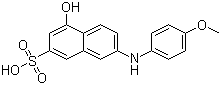 CAS # 118-51-4, 4-Hydroxy-7-[(4-methoxyphenyl)amino]naphthalen-2-sulphonic acid