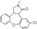 structure of CAS# 1180843-77-9, 11-氯-2,3,3a,12b-四氢-2-甲基-1H-二苯并[2,3:6,7]氧杂卓并[4,5-c]吡咯-1-酮