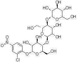 structure of CAS# 118291-90-0, 2-Chloro-4-nitrophenyl alpha-maltotrioside