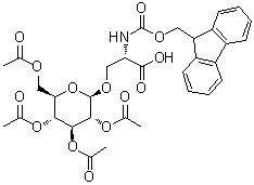 structure of CAS# 118358-38-6, N-[芴甲氧羰基]-O-(2,3,4,6-四-O-乙酰基-beta-D-吡喃葡萄糖基)-L-丝氨酸