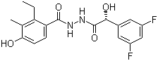 CAS # 1184940-47-3, EMD638683 (R-Form), (alphaR)-3,5-Difluoro-alpha-hydroxybenzeneacetic acid 2-(2-ethyl-4-hydroxy-3-methylbenzoyl)hydrazide