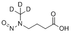structure of CAS# 1184996-41-5, N-Nitroso-N-methyl-4-aminobutyric Acid-d3