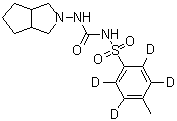 CAS # 1185039-30-8, 3-(3,3a,4,5,6,6a-Hexahydro-1H-cyclopenta[c]pyrrol-2-yl)-1-(2,3,5,6-tetradeuterio-4-methylphenyl)sulfonylurea
