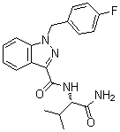 structure of CAS# 1185282-01-2, N-[(1S)-1-(氨基羰基)-2-甲基丙基]-1-[(4-氟苯基)甲基]-1H-吲唑-3-甲酰胺