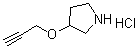 structure of CAS# 1185301-73-8, 3-(2-丙炔-1-基氧基)吡咯烷盐酸盐