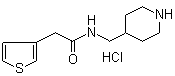 structure of CAS# 1185307-16-7, N-(4-哌啶基甲基)-3-噻吩乙酰胺盐酸盐