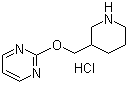 structure of CAS# 1185307-62-3, 2-(3-哌啶基甲氧基)嘧啶盐酸盐