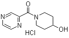 structure of CAS# 1185309-12-9, (4-Hydroxy-1-piperidinyl)-2-pyrazinylmethanone hydrochloride