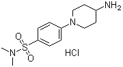 structure of CAS# 1185310-65-9, 4-(4-氨基-1-哌啶基)-N,N-二甲基苯磺酰胺盐酸盐