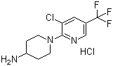 structure of CAS# 1185310-97-7, 1-[3-氯-5-(三氟甲基)-2-吡啶基]-4-哌啶胺盐酸盐