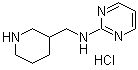 CAS # 1185312-31-5, N-(3-Piperidinylmethyl)-2-pyrimidinamine hydrochloride