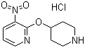 structure of CAS# 1185313-15-8, 3-硝基-2-(4-哌啶基氧基)吡啶盐酸盐