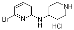 structure of CAS# 1185315-52-9, 6-溴-N-4-哌啶基-2-吡啶胺盐酸盐