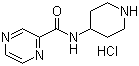 CAS 登录号：1185316-41-9, N-4-哌啶基-2-吡嗪甲酰胺盐酸盐