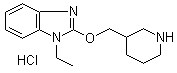 structure of CAS# 1185318-85-7, 1-乙基-2-(3-哌啶基甲氧基)-1H-苯并咪唑盐酸盐