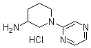 structure of CAS# 1185319-30-5, 1-(2-吡嗪基)-3-哌啶胺盐酸盐