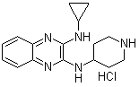 structure of CAS# 1185319-96-3, N2-Cyclopropyl-N3-4-piperidinyl-2,3-quinoxalinediamine hydrochloride