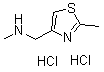 CAS # 1185668-03-4, N,2-Dimethyl-4-thiazolemethanamine hydrochloride