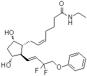 CAS 登录号：1185851-52-8, (5Z)-7-[(1R,2R,3R,5S)-2-[(1E)-3,3-二氟-4-苯氧基-1-丁烯-1-基]-3,5-二羟基环戊基]-N-乙基-5-庚烯酰胺