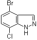 structure of CAS# 1186334-61-1, 4-溴-7-氯-1H-吲唑
