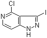 structure of CAS# 1186647-69-7, 4-Chloro-3-iodo-1H-pyrazolo[4,3-c]pyridine