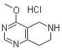 structure of CAS# 1187830-54-1, 5,6,7,8-四氢-4-甲氧基吡啶并[4,3-d]嘧啶盐酸盐