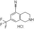 structure of CAS# 1187830-66-5, 1,2,3,4-四氢-7-(三氟甲基)-5-异喹啉甲腈盐酸盐