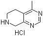 structure of CAS# 1187830-72-3, 5,6,7,8-四氢-4-甲基吡啶并[3,4-d]嘧啶盐酸盐