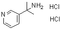 structure of CAS# 1187929-80-1, alpha,alpha-Dimethyl-3-pyridinemethanamine hydrochloride (1:2)