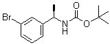 structure of CAS# 1187932-25-7, N-[(1R)-1-(3-溴苯基)乙基]氨基甲酸叔丁酯
