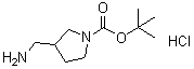 structure of CAS# 1188264-09-6, 3-(氨基甲基)-1-吡咯烷羧酸叔丁酯盐酸盐