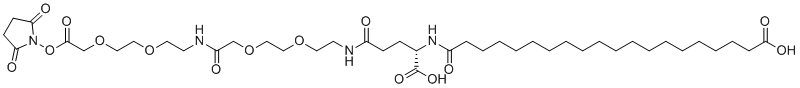 structure of CAS# 1188328-38-2, C20-GLU-AEEA-AEEA-OSU